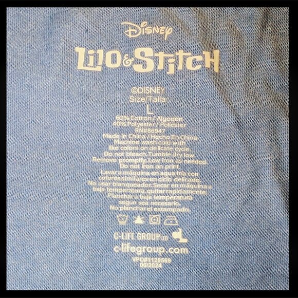 Disney's Lilo & Stitch Blue Embroidered Stitch Graphic Tank Crop Top Summer Wear - Picture 7 of 13